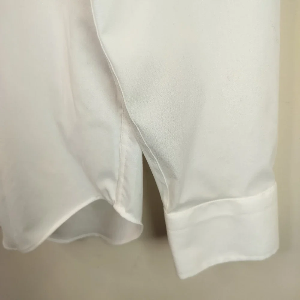 J Crew Wrinkle Free Bowery Dress Shirt Mens Medium Professional White AV828 NWT